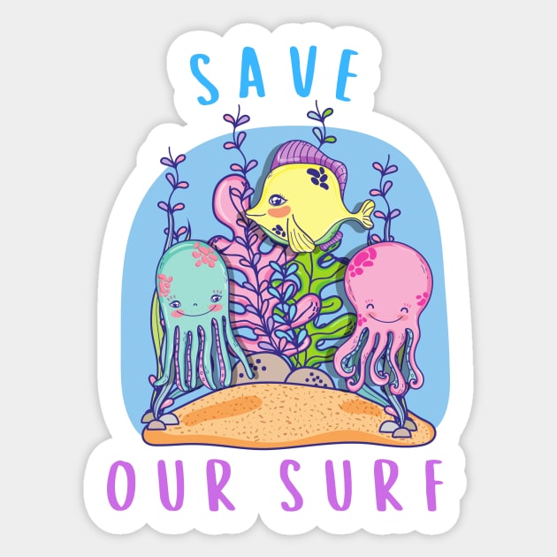 Save Our Surf Sticker by casualism